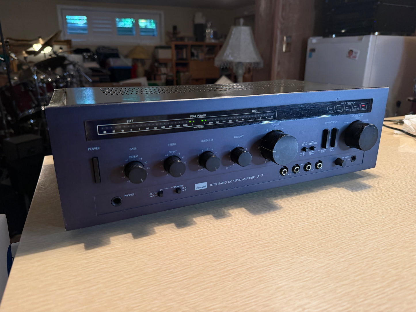 Sansui Integrated DC Servo Amplifier A-7 Silver Face -Tested -Working-VERY CLEAN