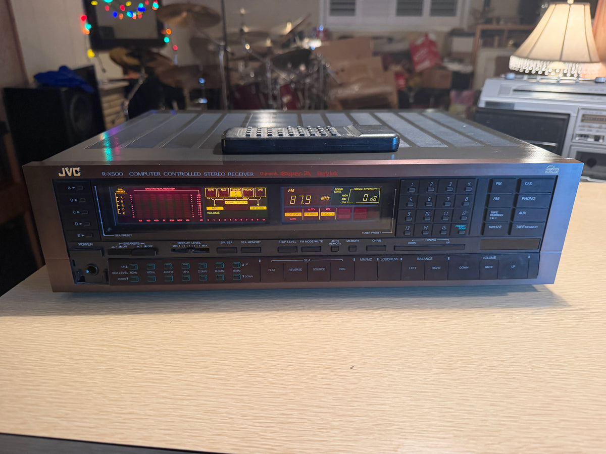 JVC R-X500B Computer Controlled Stereo Receiver w/ Remote & Equalizer Serviced