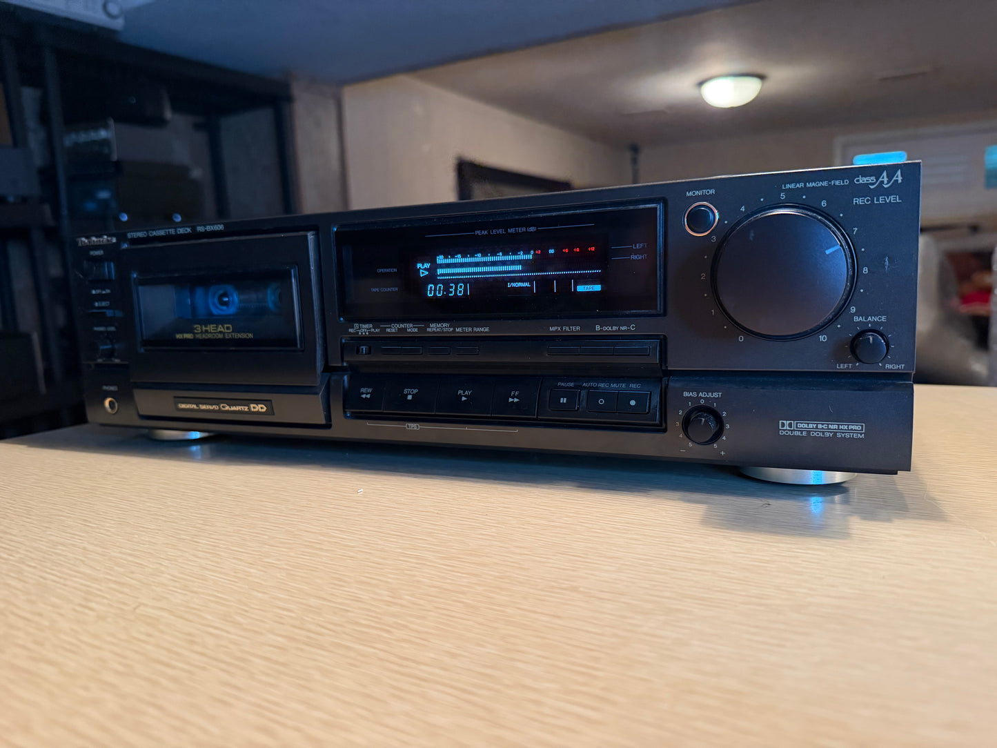 Technics RS-BX606 3-Head Tape Deck Quartz Direct Drive System Fresh Pro Service!