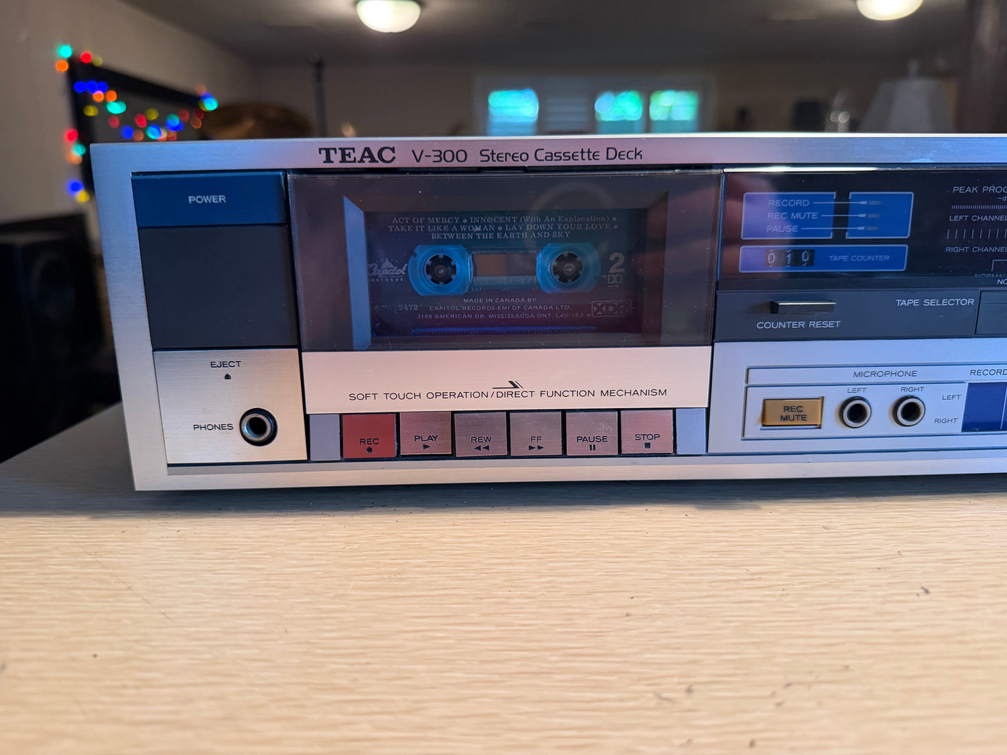 Vintage Teac V-300 Stereo Cassette Deck Tested And Works!! Rare 80s