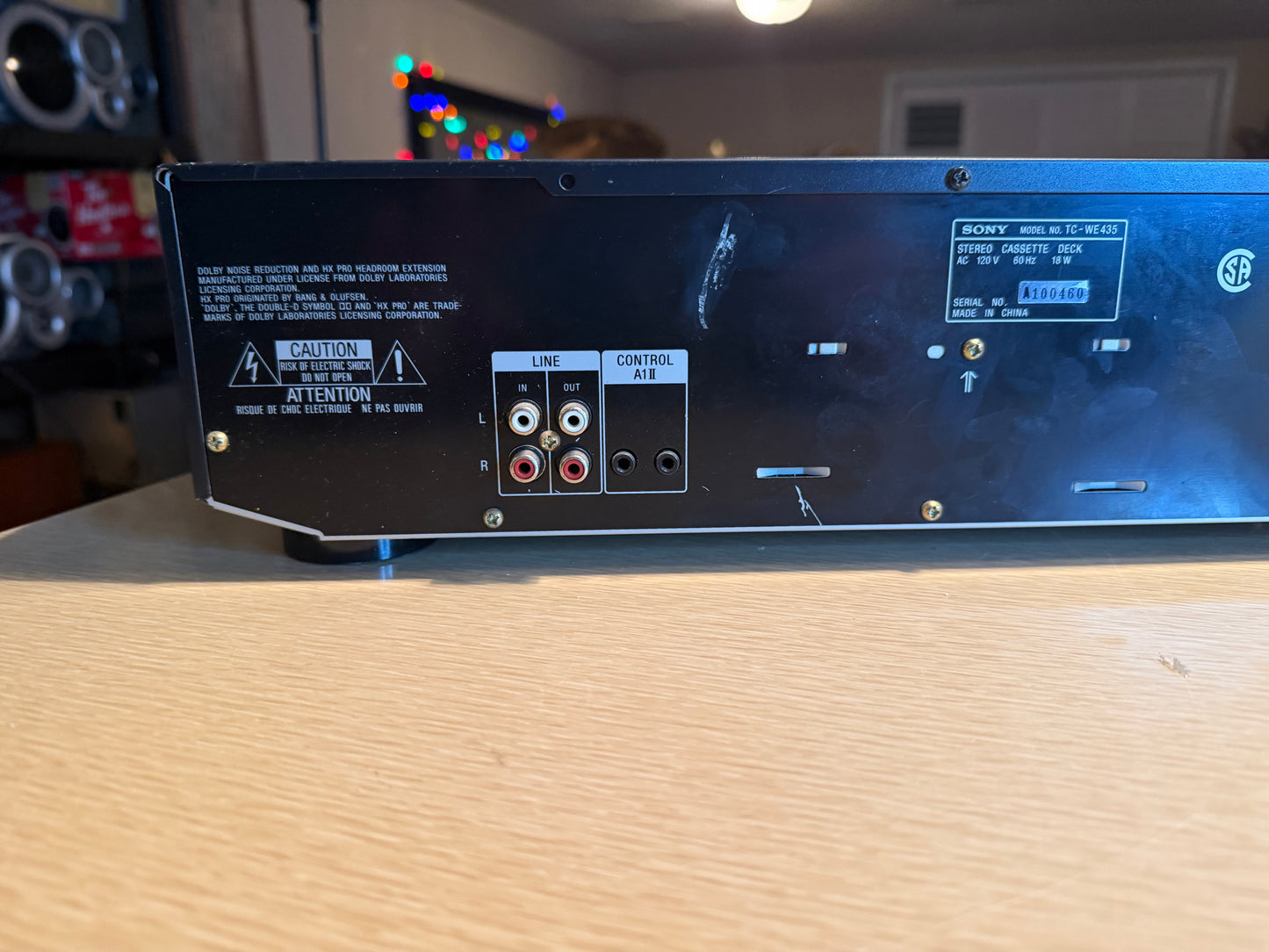 SONY TC-WE435 Dual Cassette Deck Auto-Reverse Dolby B,C Serviced & TESTED