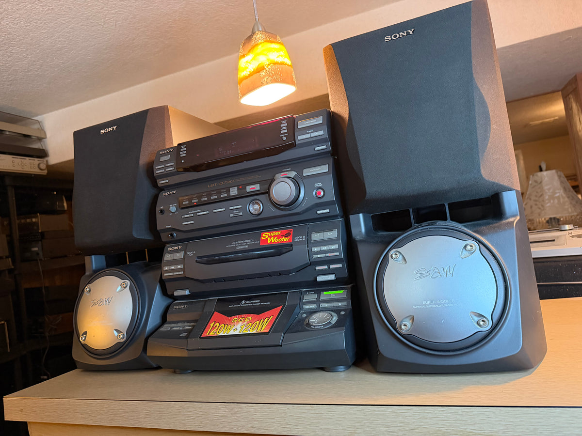 RARE Vintage SONY LBT-D790 Am Fm CD Dual Cassette Stereo System Fully Tested🔥🎶