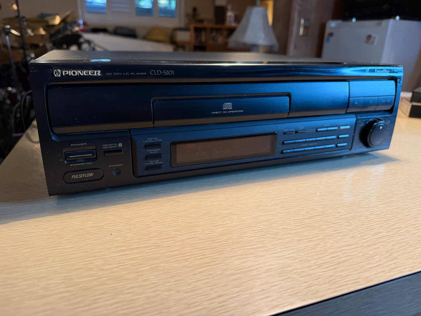 Vintage PIONEER Laser Disc Player CLD-S201 Tested & Working! Great Cond + Remote