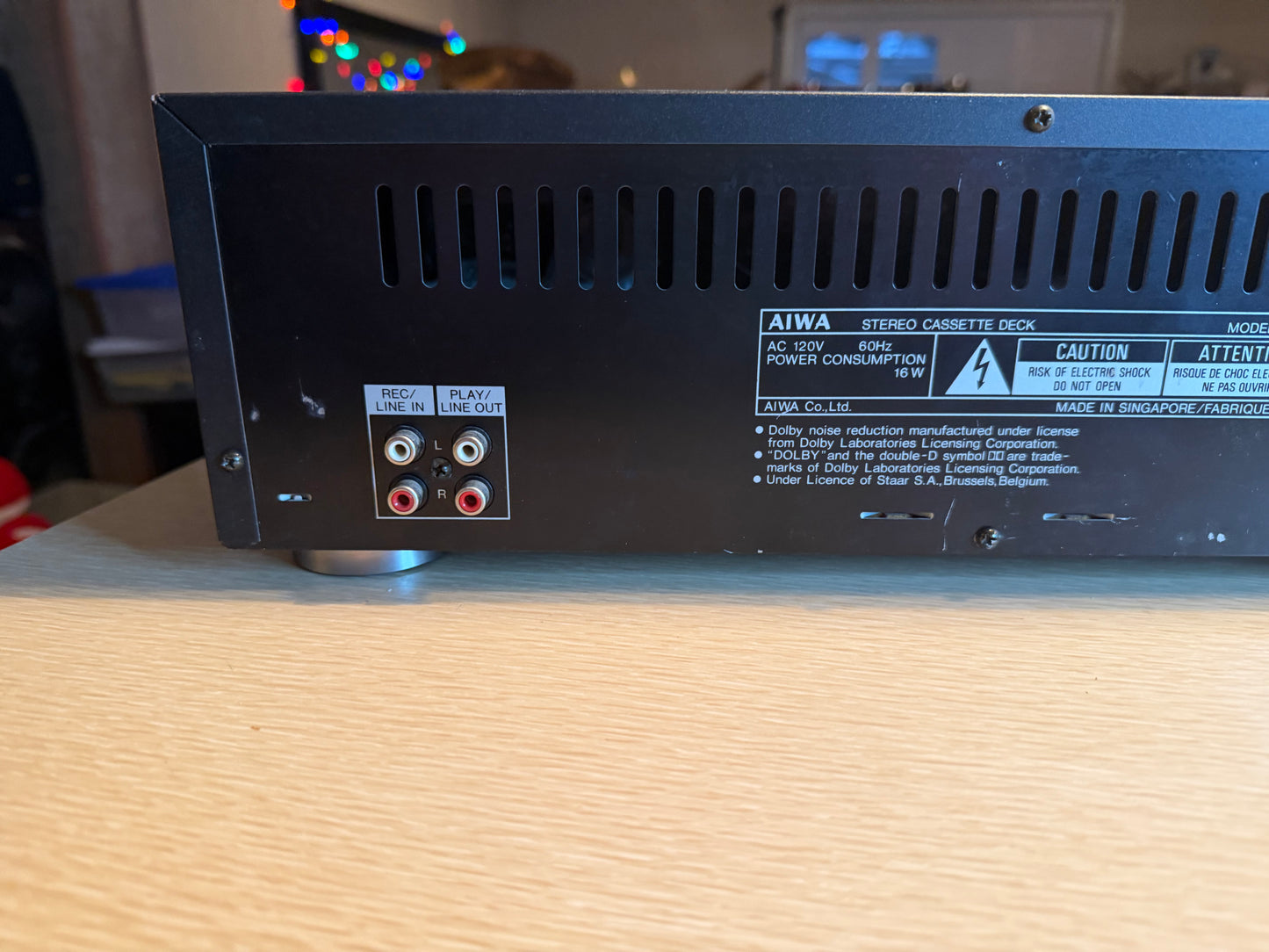 Aiwa AD-WX616 Stereo Double Dual Cassette Deck Serviced High Fidelity Very Rare