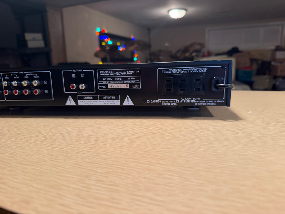 Kenwood Basic C-1 Pre Amplifier Excellent Condition, Fresh Service Near Mint WoW