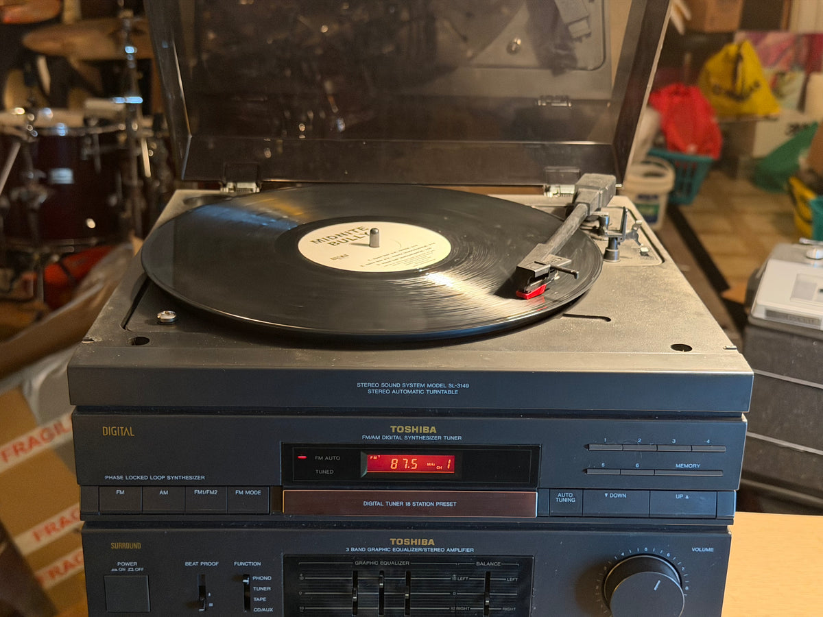 Toshiba SL-3149 Hi-Fi Stereo System Record Player 2 Cassette Equalizer Tested 🎶