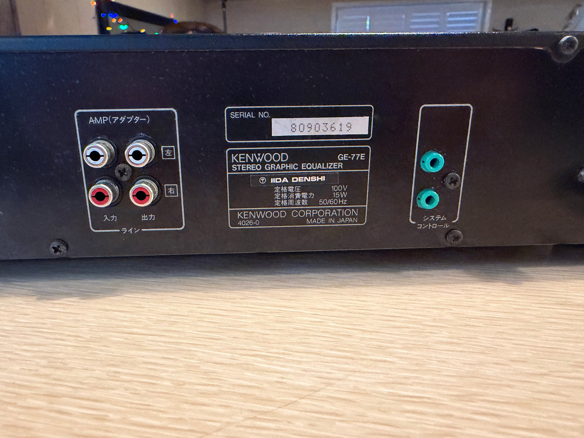 Kenwood GE-77E Stereo Graphic Equalizer Spectrum Analyzer 14 Band Serviced Beaut