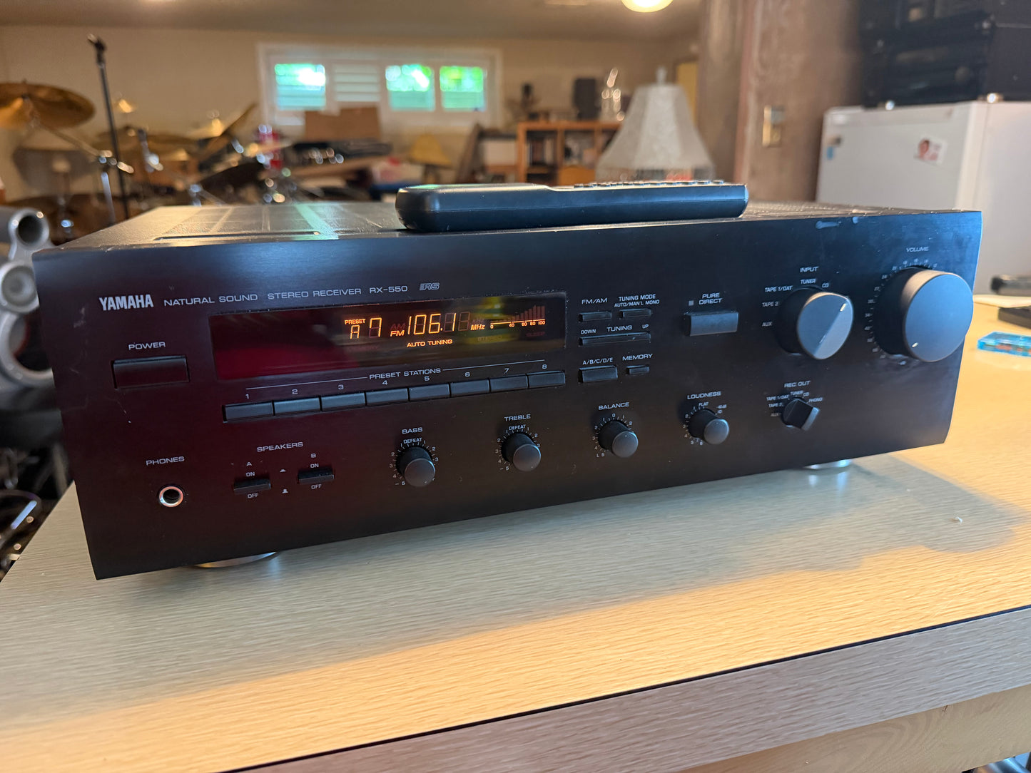 Vintage Yamaha RX-550 Natural Sound Stereo Receiver Hi-Fi & Rmote Fresh Service!
