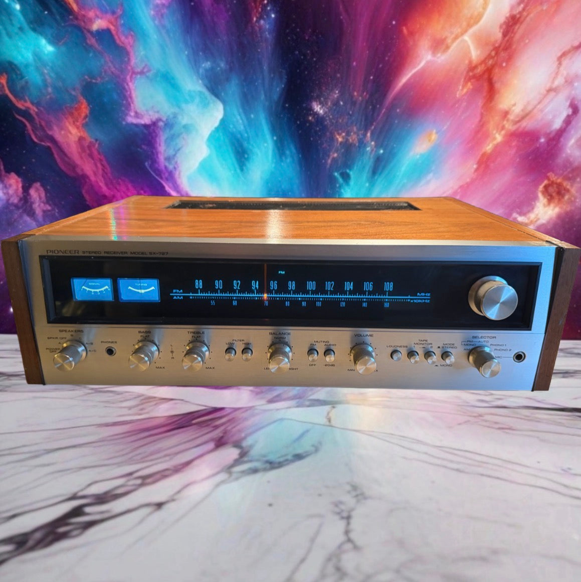 Pioneer SX-727 Vintage Stereo Receiver Amplifier Fresh Service Brand New Bulbs!