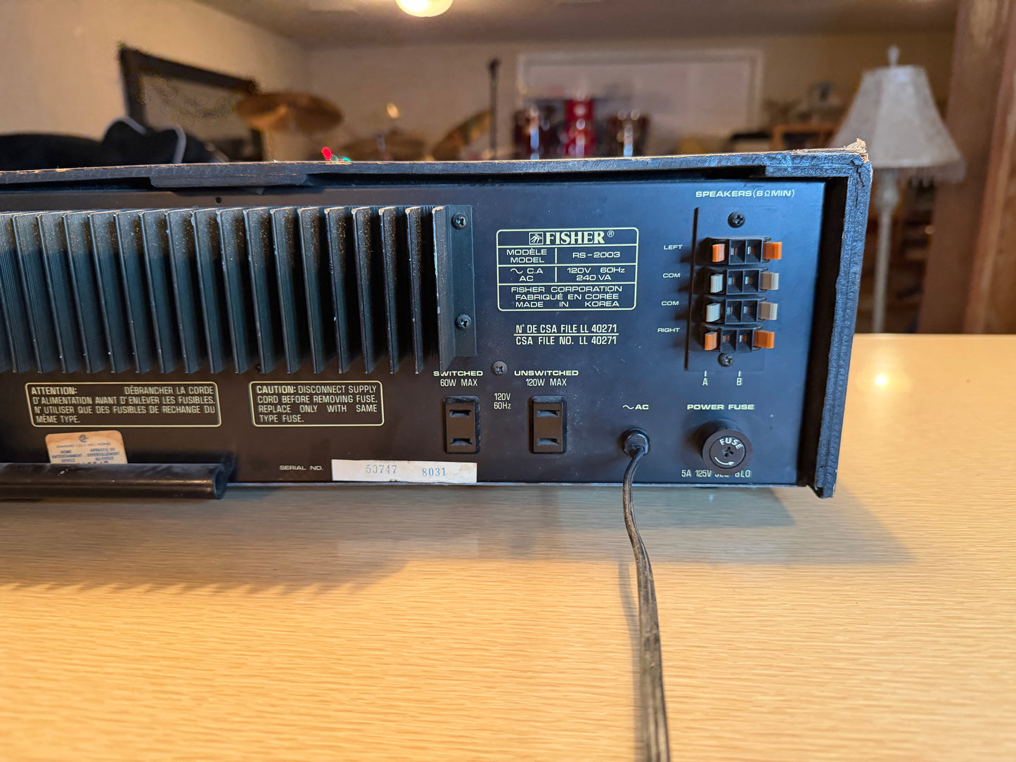 Vintage Fisher Stereo Receiver  RS-2003 Tested & Working FRESH SERVICE BEAUTY🔥