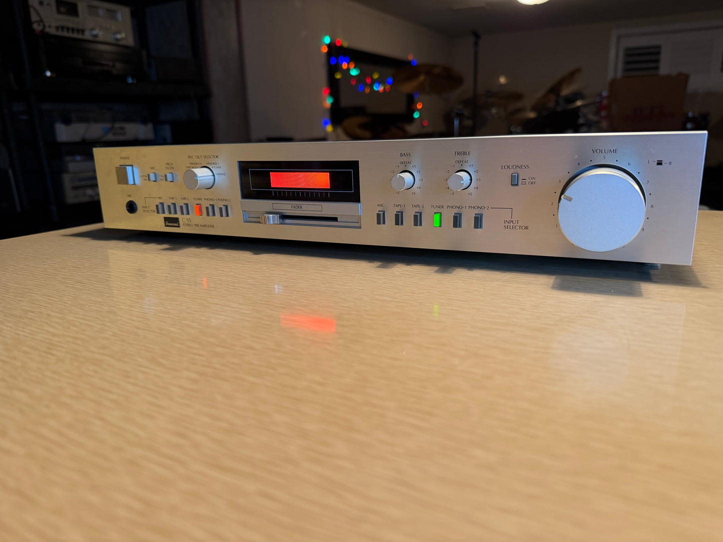 Vintage Sansui C-55 Stereo Preamplifier NEAR MINT FULL FRESH SERVICE RARE GEM💎