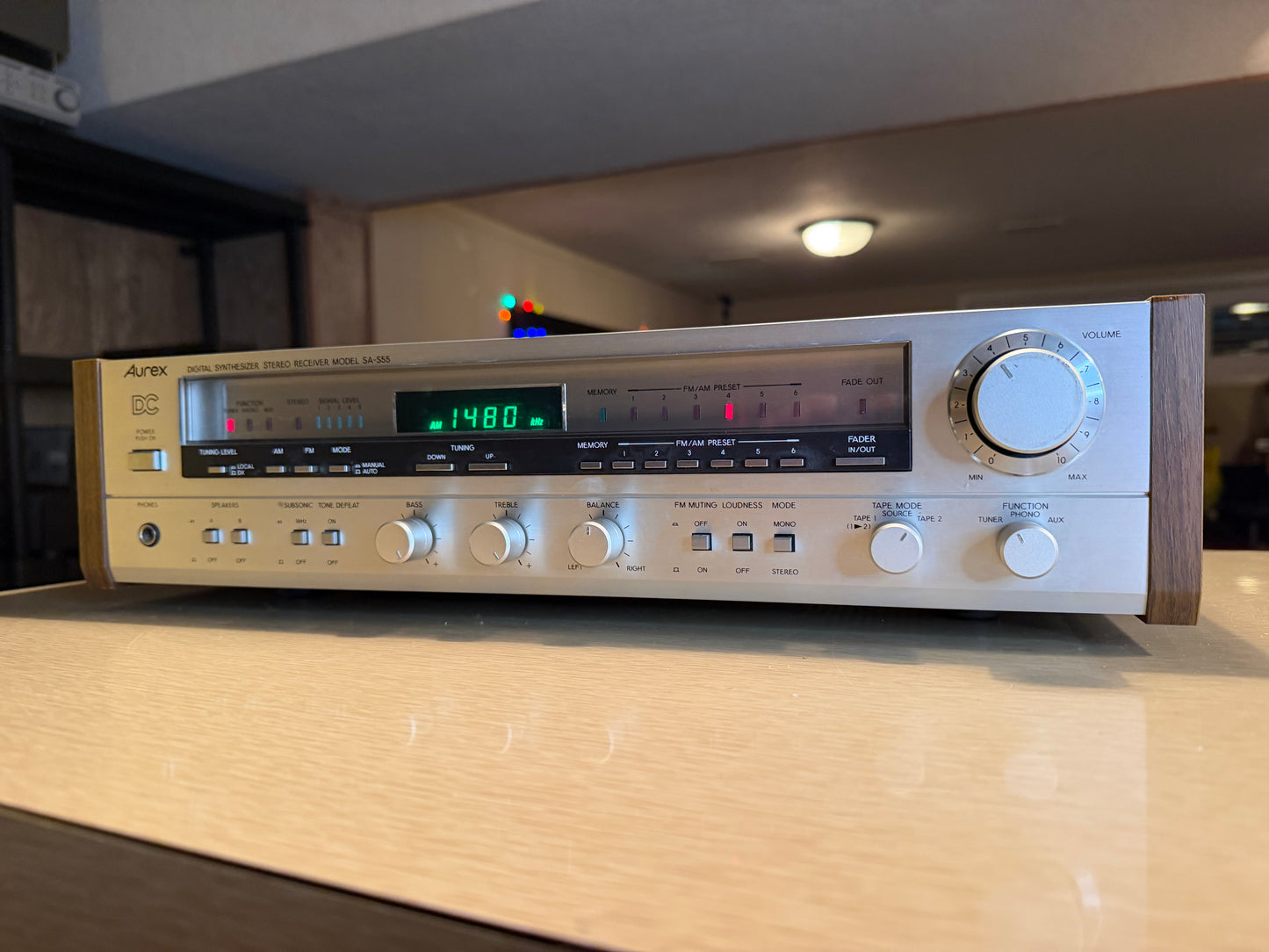 Aurex Digital Synthesizer Stereo Receiver Model SA-S55 FRESH Service 55WPC RaRe