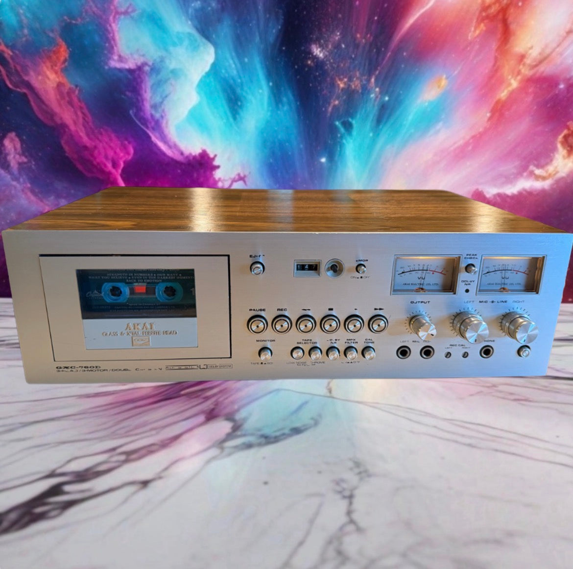 AKAI GXC-760D Stereo Cassette Deck 3heads 3motors AC100V 50Hz/60Hz 50W Serviced!