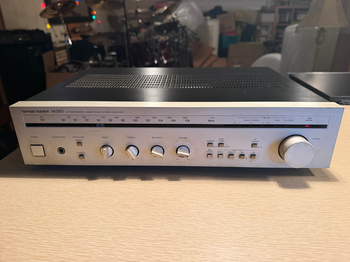 Harman Kardon HK385i stereo receiver. Good Condition. Silver Face Serviced🎶🔥