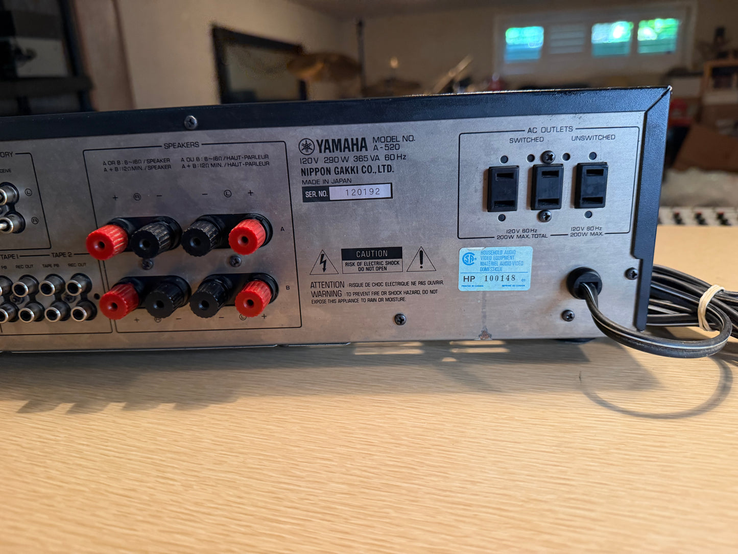 Yamaha A-520 Natural Sound Stereo Amplifier Excellent Fresh Servicing 75WPC 🎶🔥