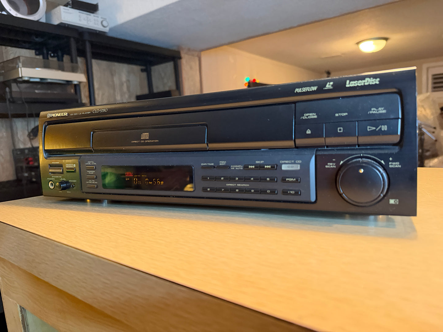Pioneer CLD-S350 Vintage Laserdisc CD Cdv Ld Player ~ Serviced & Cleaned Remote