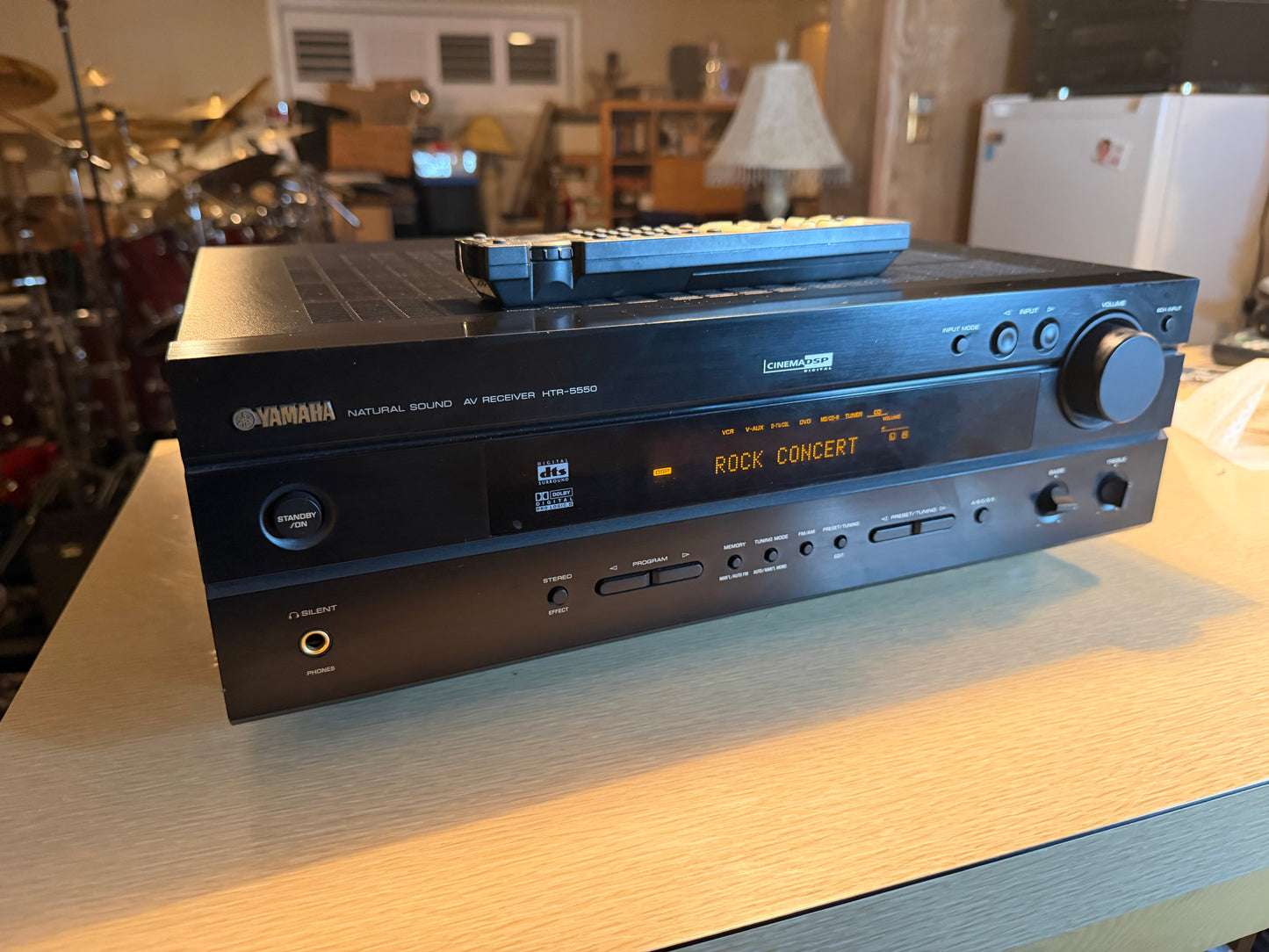 Yamaha HTR-5550 5.1 Channel AV Home Theater  Receiver Amp Serviced Remote Bundle