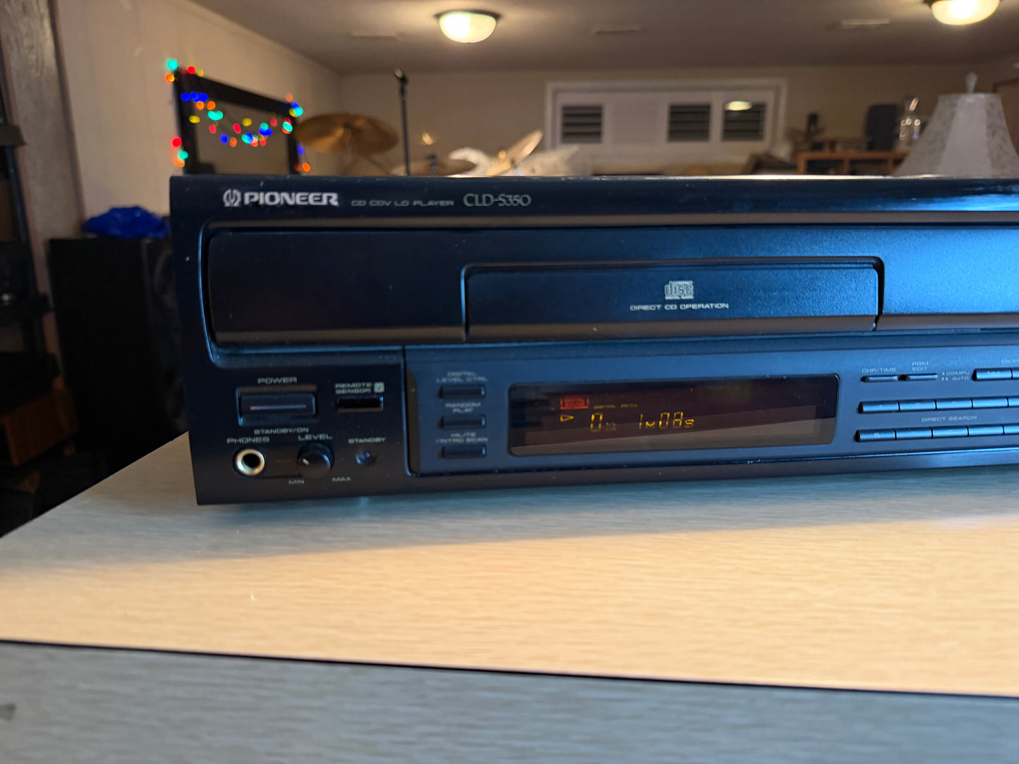 Pioneer CLD-S350 Vintage Laserdisc CD Cdv Ld Player ~ Serviced & Cleaned Remote