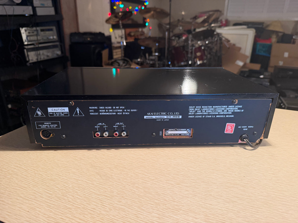AKAI GX-R66 Stereo Cassette Deck Super GX Dolby B-C dbx Fresh Service Very Rare!