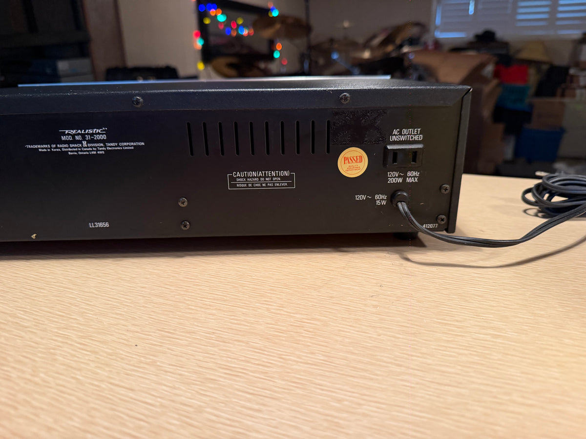 Realistic 31-2000 Wide Range 10 Band Frequency Equalizer Silver Face Serviced🎶