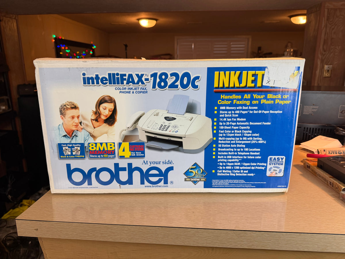 NIB Brother Intellifax 1820C Plain Paper Fax Phone Copier Fax Machine Very Rare!