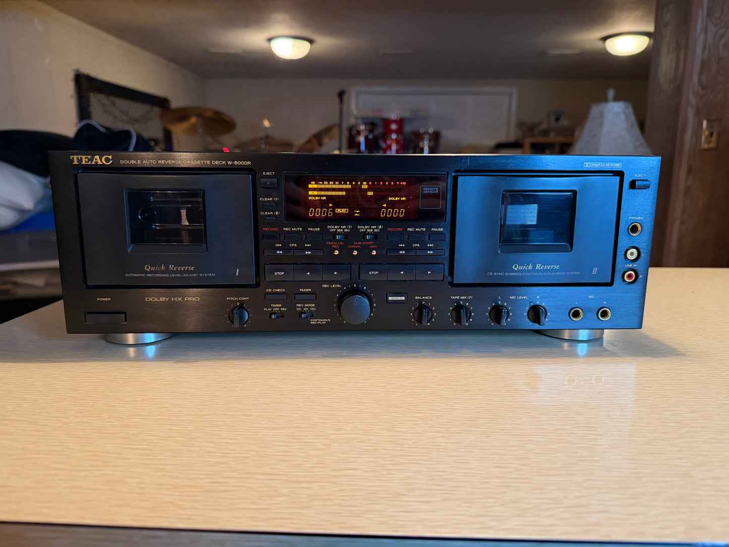 TEAC W-6000R 4 Head Dual Cass Auto Reverse & Record FRESH PRO SERVICE HIGH END🔥