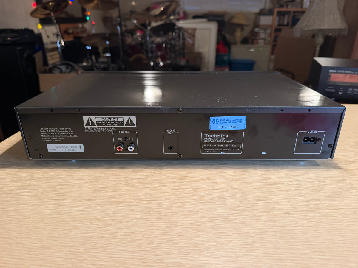 Technics SL-P370 CD Player MASH 4 DAC Serviced Working 1990 Made in Japan V Rare