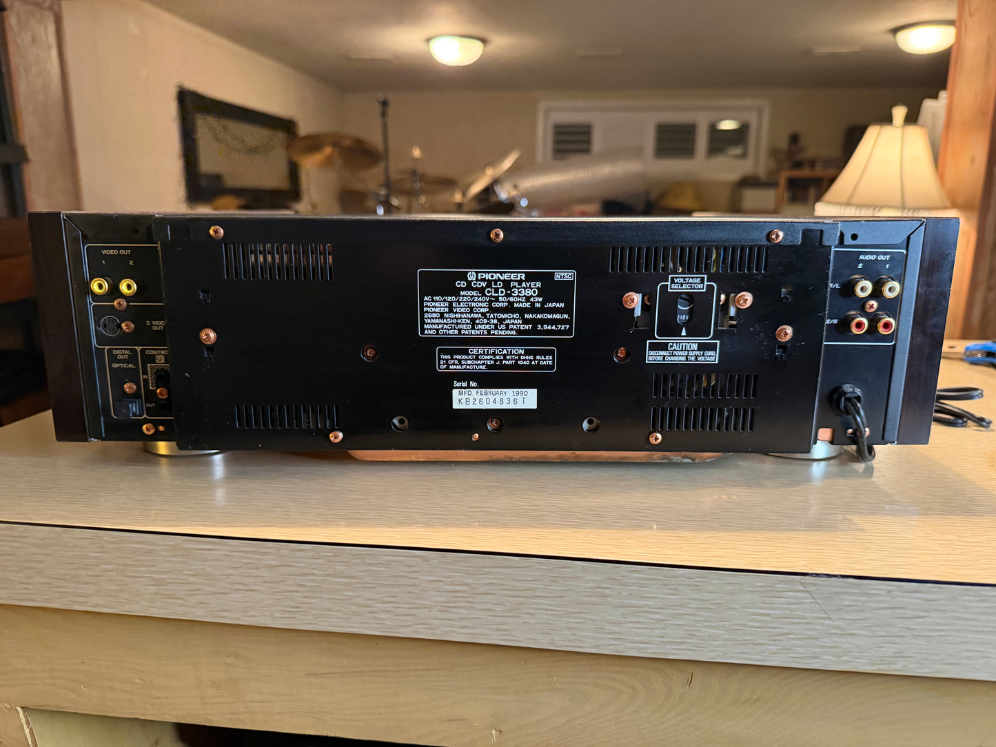 Vintage Pioneer CLD-3380 GREAT LaserDisc Player Vinyl Casing Near Mint Remote✅