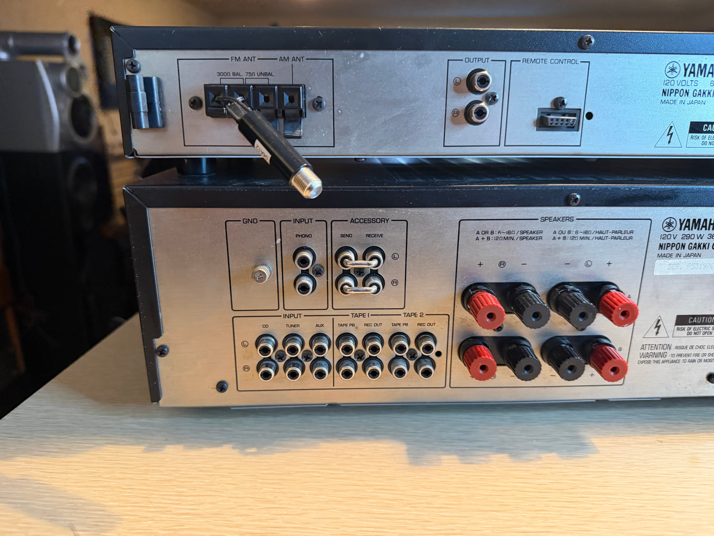 Yamaha A-520 Natural Sound Amplifier + t-420 Tuner Serviced Cleaned Sounds GR8🔥