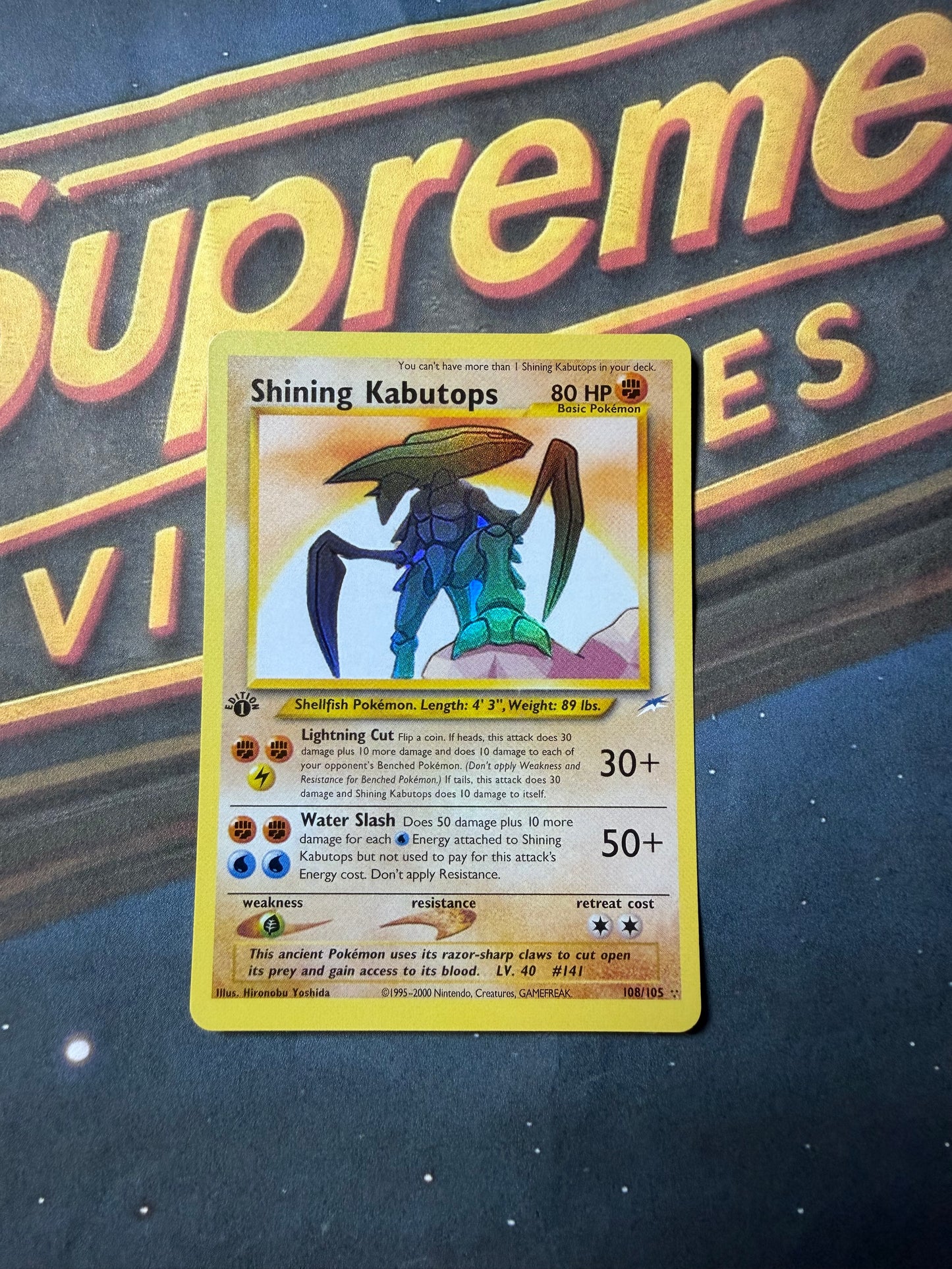 Shining Kabutops 108/105 Neo Destiny Holo LP