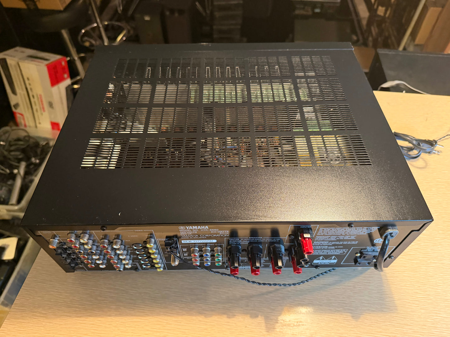 Yamaha HTR-5550 5.1 Channel AV Home Theater  Receiver Amp Serviced Remote Bundle