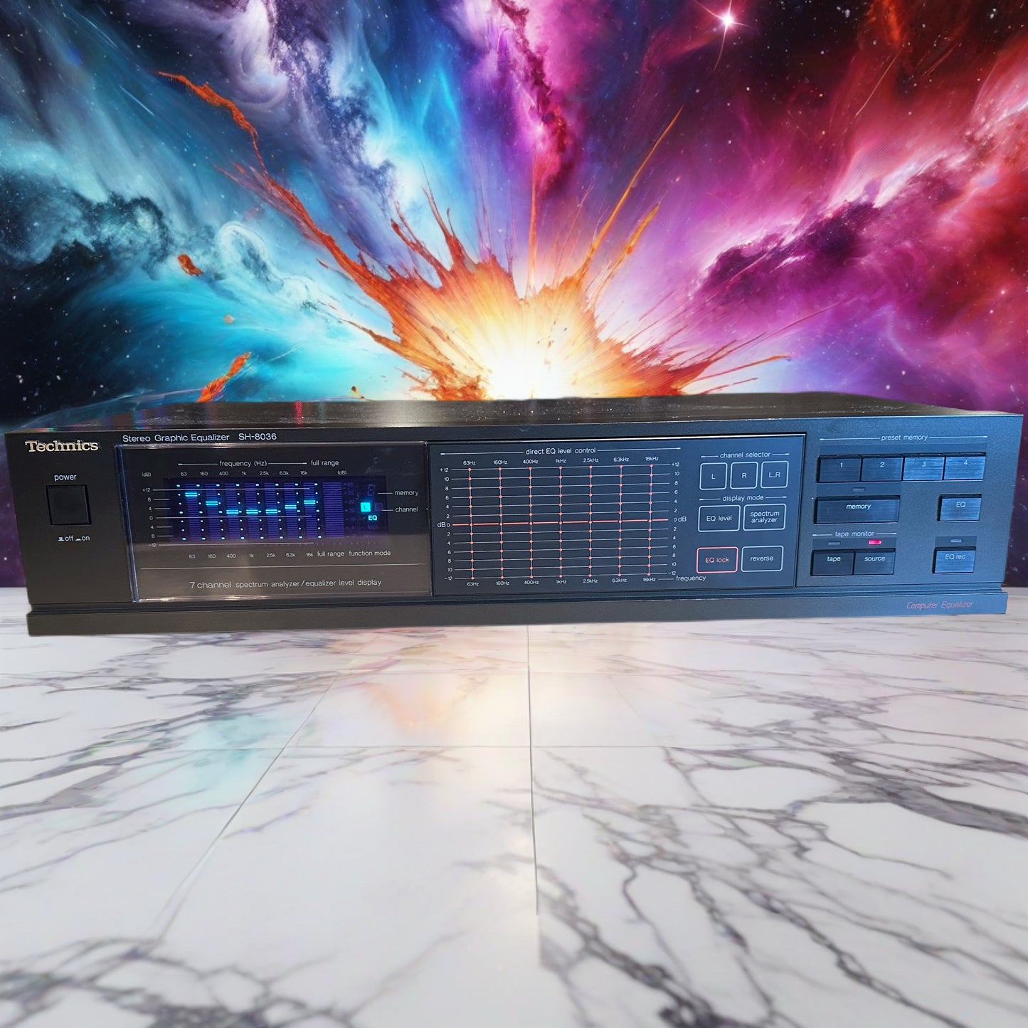 Vintage Technics SH-8036 7 Channel Graphic Equalizer Freshly Serviced Near Mint