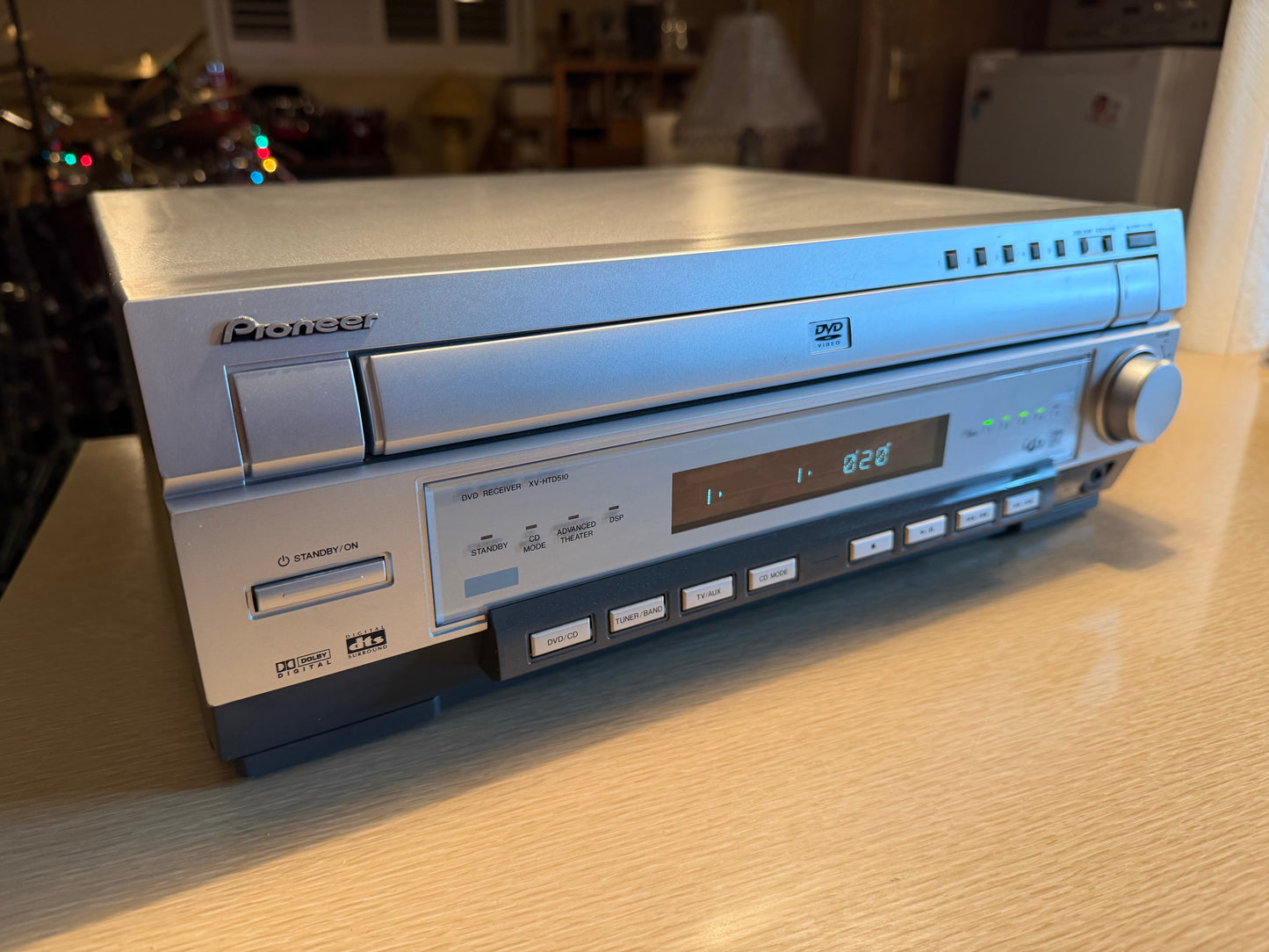 Pioneer XV-HTD520 5-Disc CD/DVD Home Theater A/V Receiver W NEW Remote Tested🔥