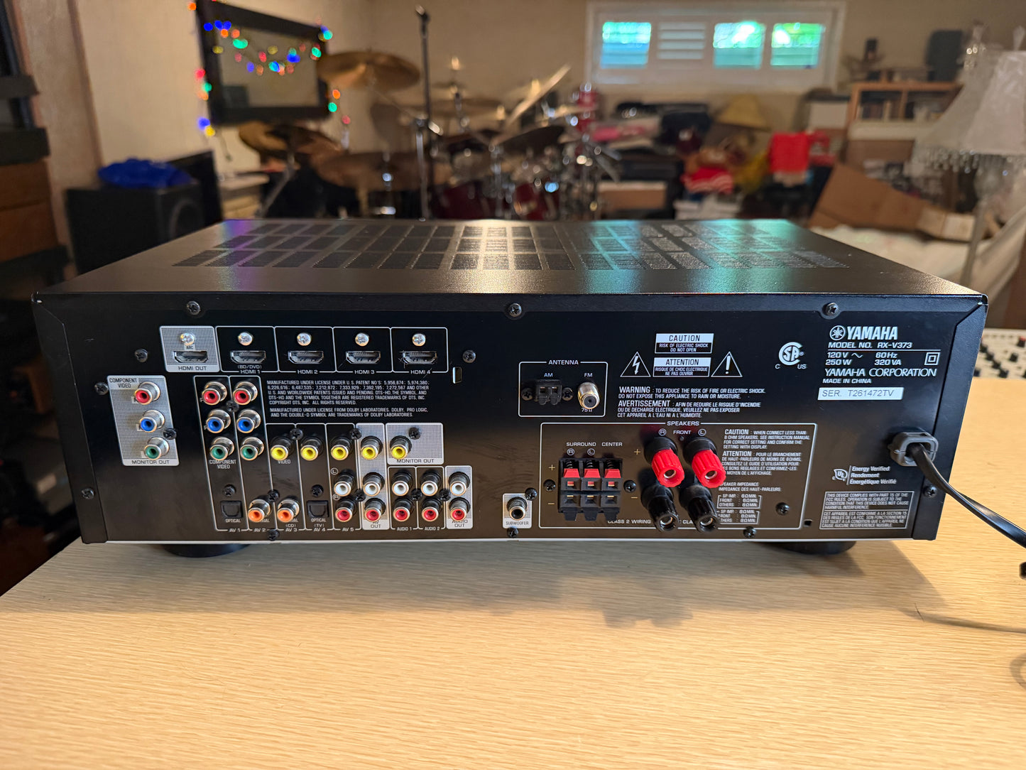 Yamaha RX-V373 5.1 Ch HDMI Home Theatre Surround Receiver Serviced Remote Bundle