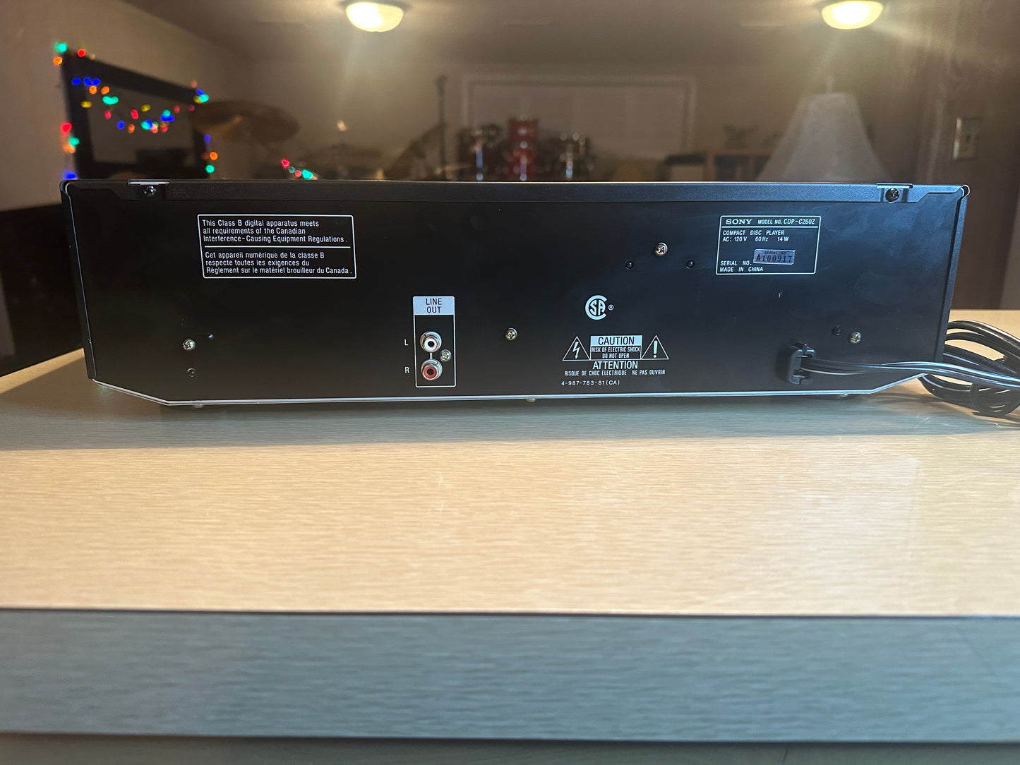 Sony 5-Disc Changer CD Player CDP-C260Z Vintage Carousel + Remote