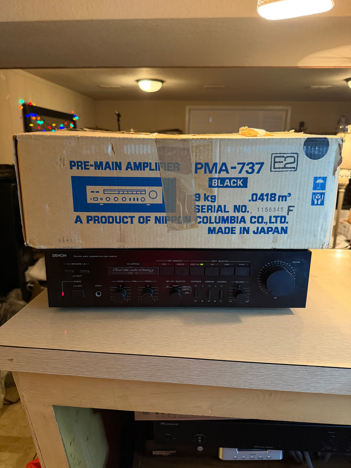 Near Mint Denon PMA-737 Pre-Main Amplifier Phono MM/MC Fresh Service OEM Box🎶🔥
