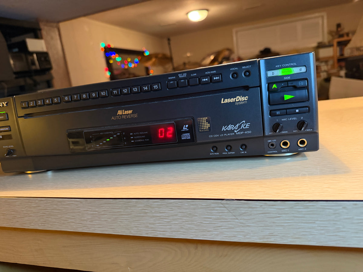 Sony MDP-K50 Laserdisc CDV CD LD Optical Disc Player New Belts Extremely Rare🔥