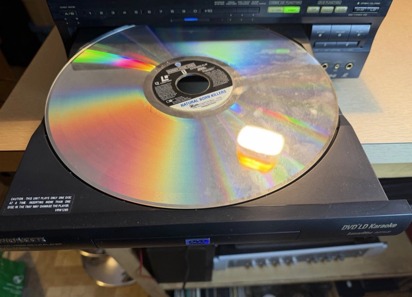 PIONEER LASER DISC DVL-V888 DVD VIDEO CD LD PLAYER KARAOKE TESTED W/ Remote