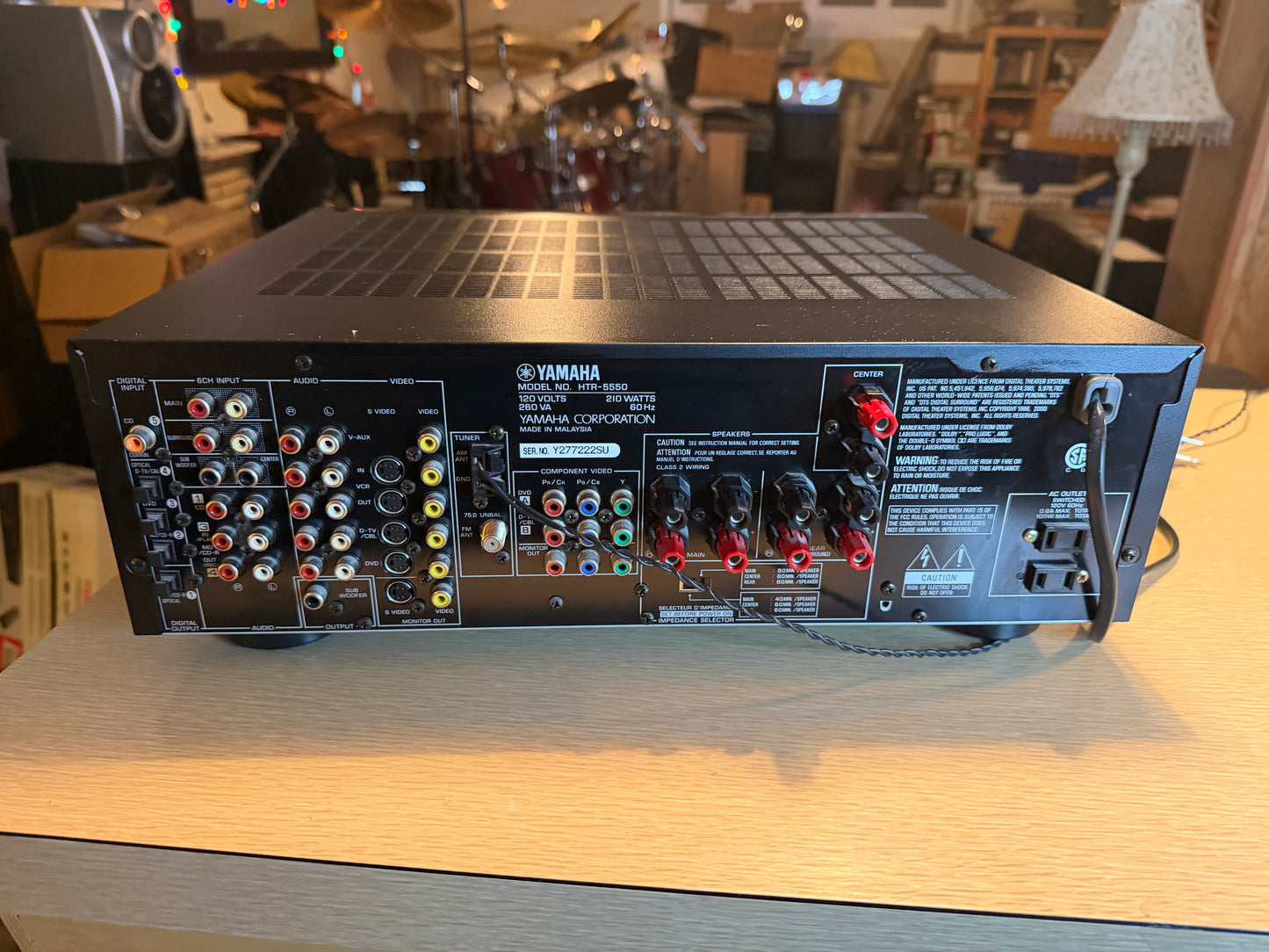 Yamaha HTR-5550 5.1 Channel AV Home Theater  Receiver Amp Serviced Remote Bundle