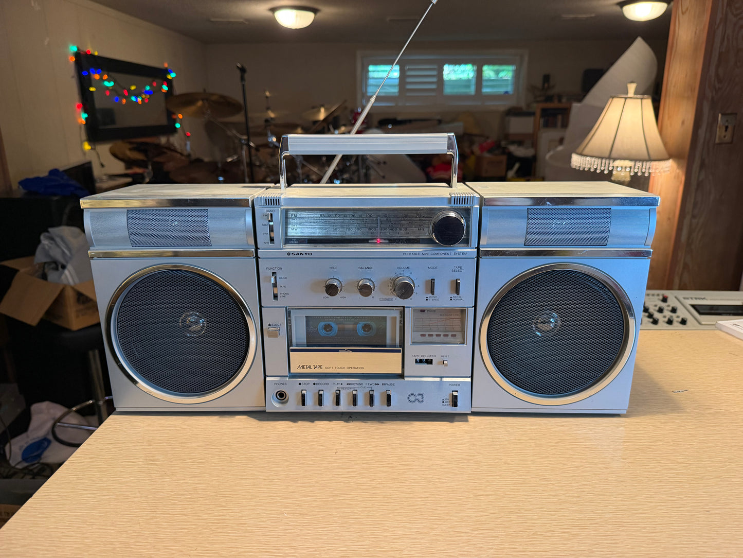 Vintage Sanyo C3 Boombox Radio Works Cassette Serviced Works Excellent V Rare🔥