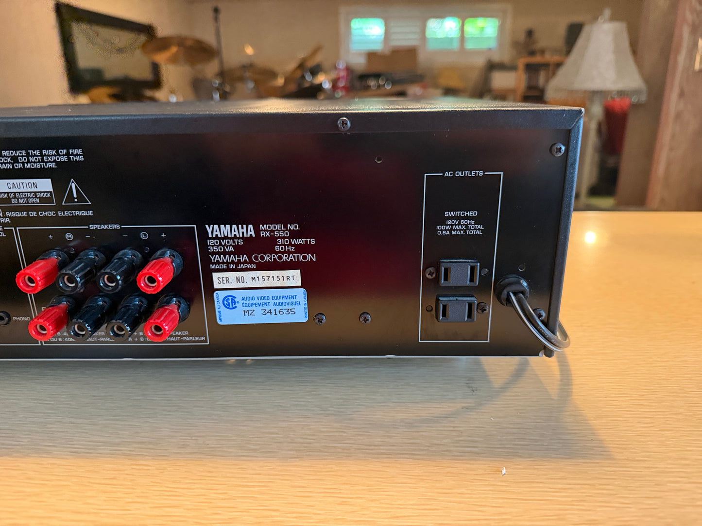Vintage Yamaha RX-550 Natural Sound Stereo Receiver Hi-Fi & Rmote Fresh Service!