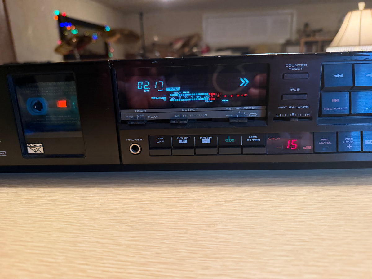AKAI GX-R70 Stereo Cassette Deck Super GX Dolby B-C dbx Fresh Service Very Rare!