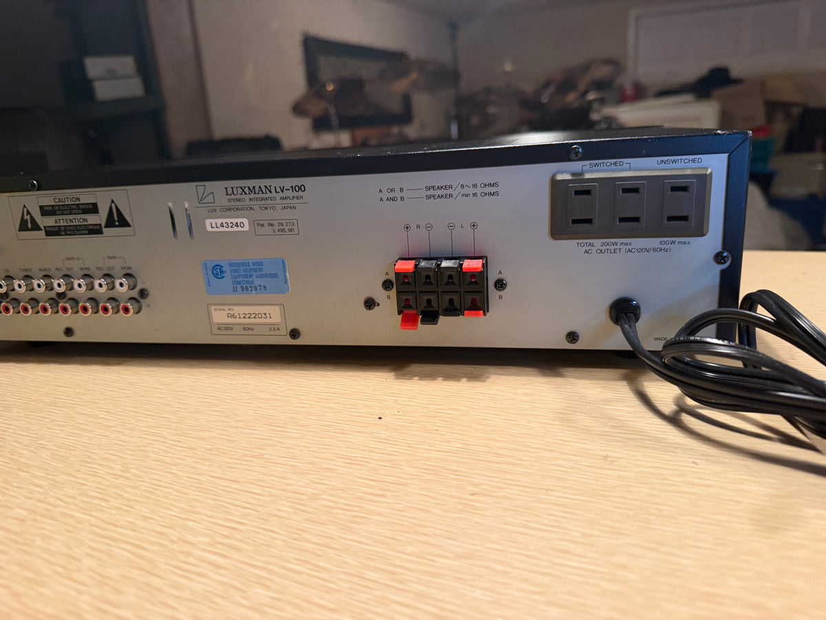 Luxman LV-100 - Stereo Integrated Amplifier Near Mint CND Full Fresh Service🔥🎶