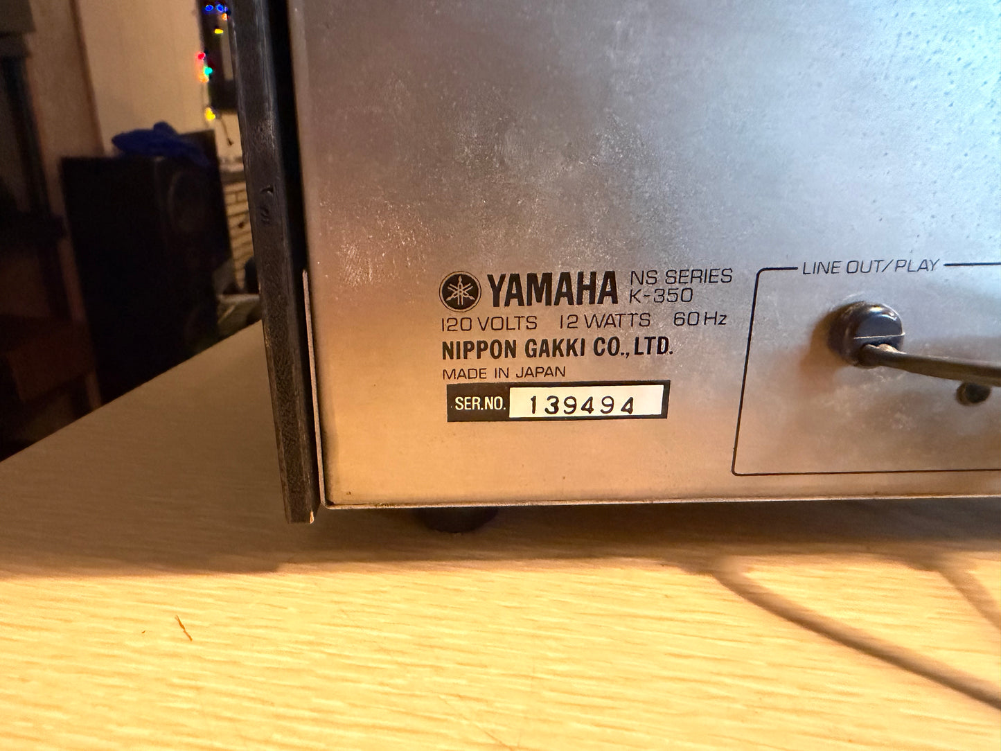 Yamaha K-350 Natural Sound Stereo Cassette Deck Vinyl Casing Near Mint Serviced!