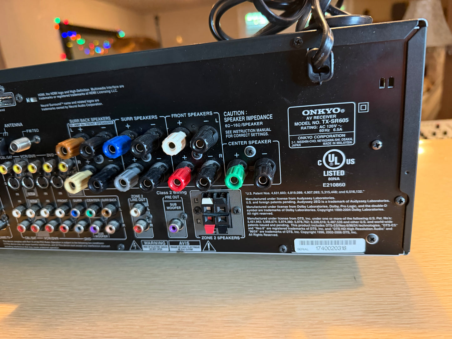 Onkyo TX-SR605 - 5.1 Ch HDMI Home Theater Surround Sound Receiver Serviced ✅🎶