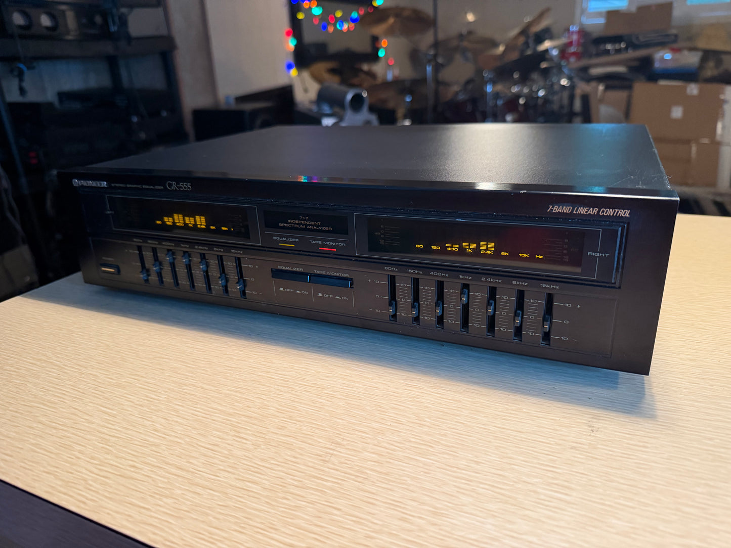 Pioneer Gr 555 Equalizer - 7 Band Vintage Stereo Graphic Equalizer Serviced Rare