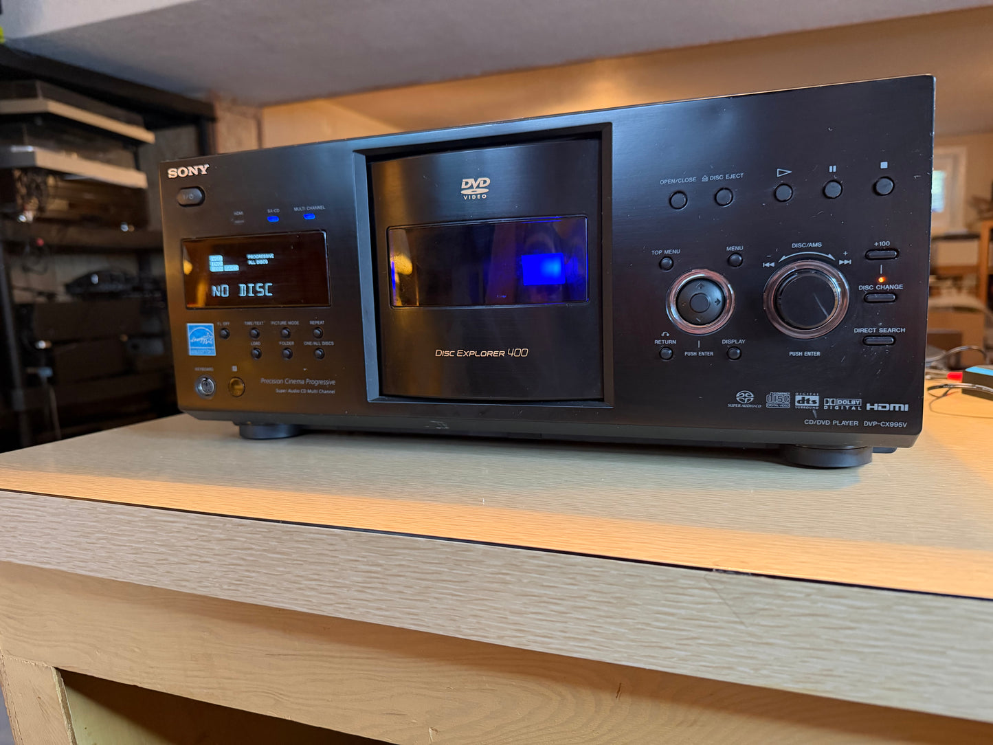 Sony DVP-CX995V Disc Explorer 400 CD With Remote/HDMI Cable. New Belts!!