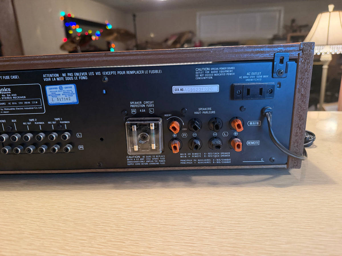 Near Mint Technics SA-400 Vintage Stereo Receiver Fresh Pro Service Beauty🔥🎶