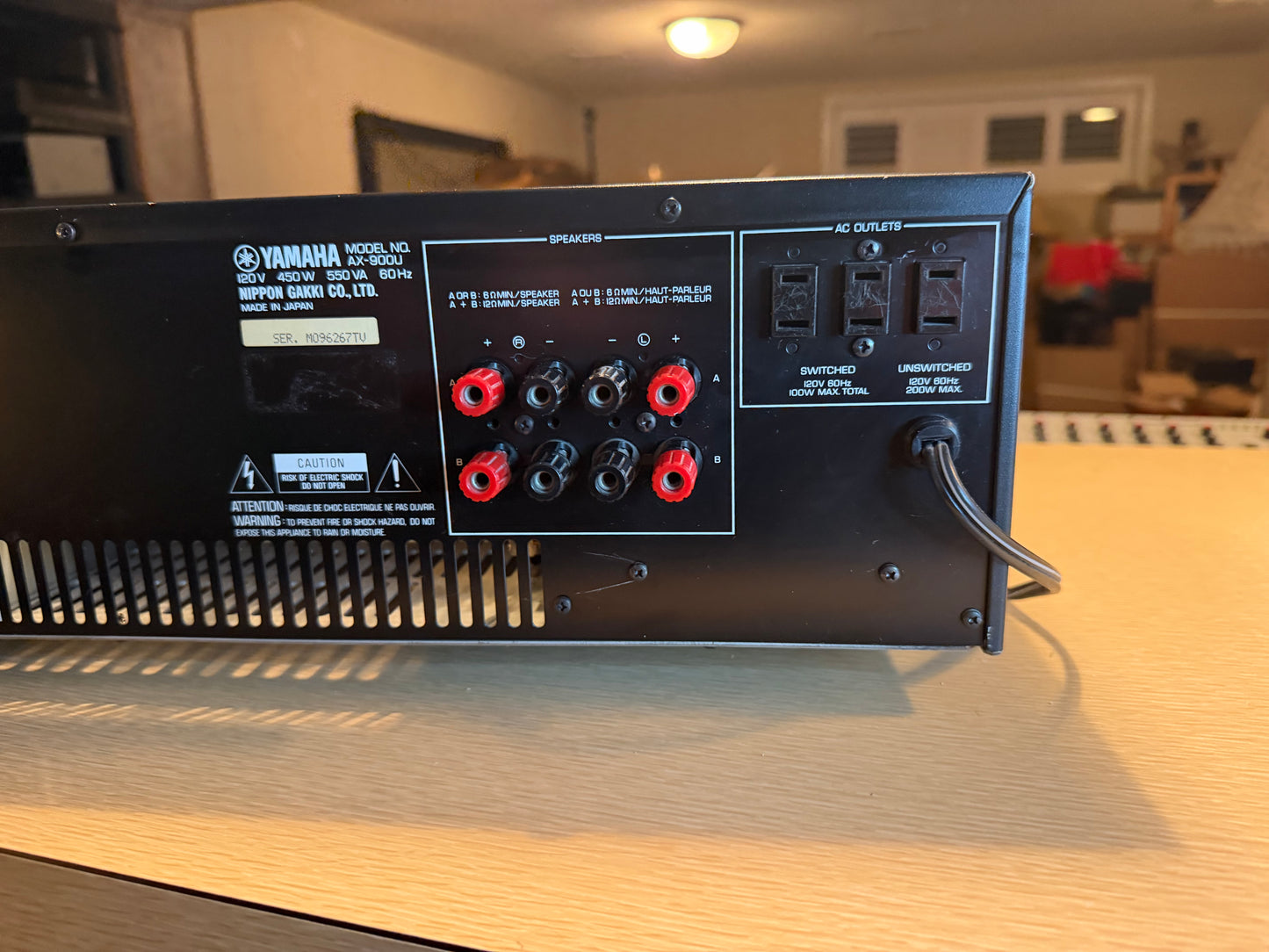 YAMAHA AX-900U Integrated Amplifier Full Fresh Service 130 WPC Near Mint Beast🔥
