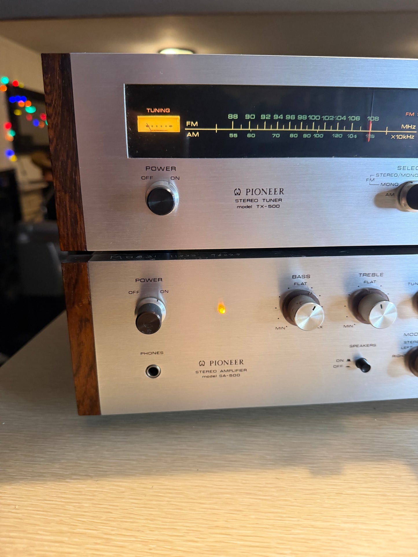 Pioneer SA-500 & TX-500 Amplifier & Tuner Silver Freshly Serviced Near Mint🎶